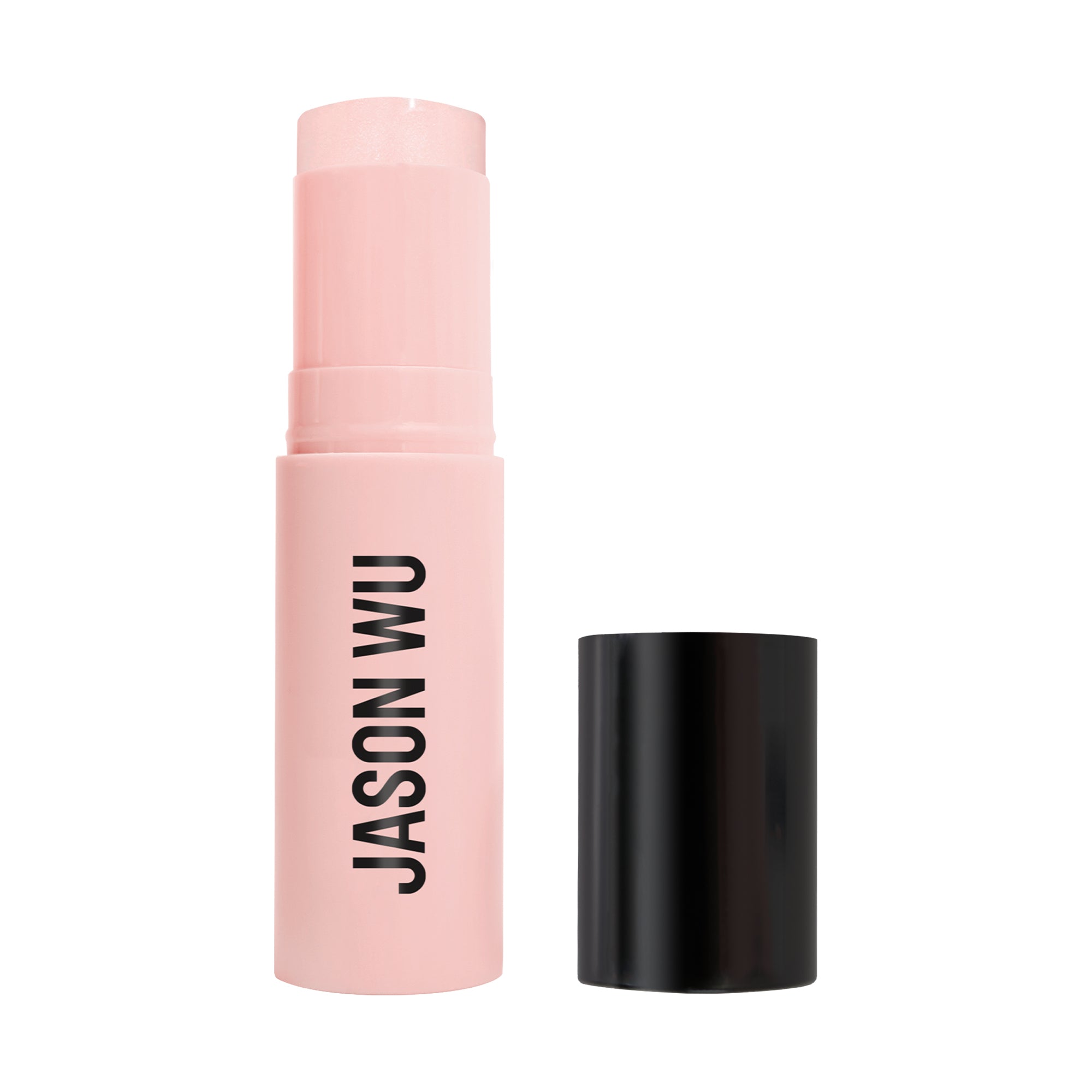 Pink cosmetic stick labeled 'Jason Wu' with black cap