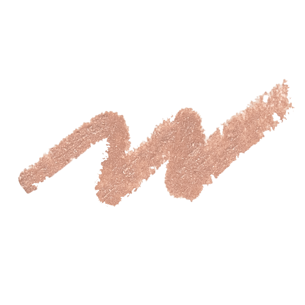 Rose gold makeup swatch on a white background