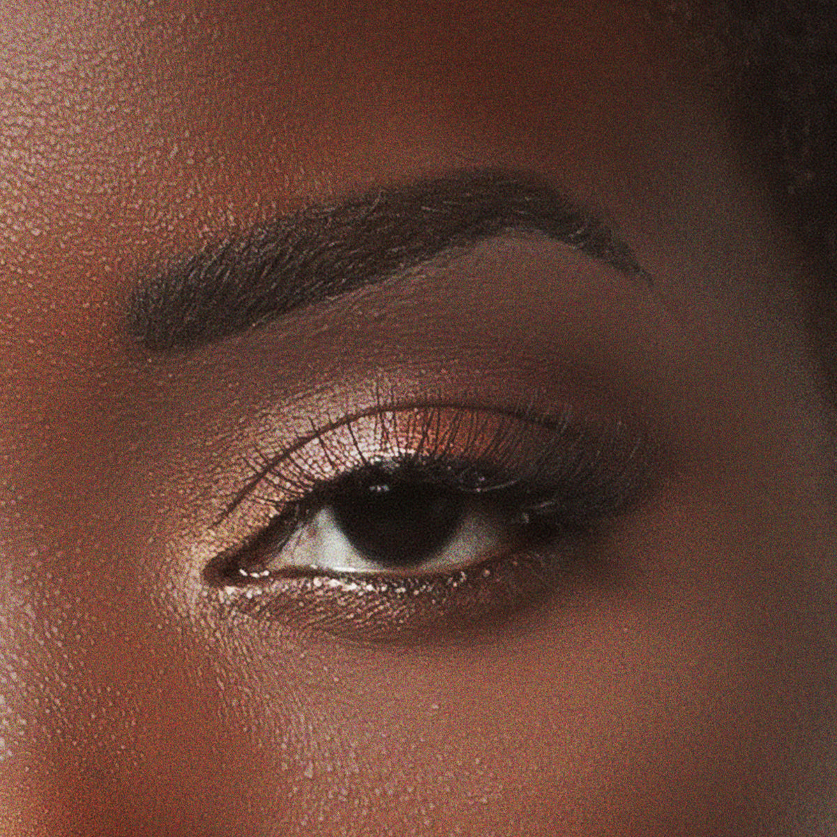 Close-up of a person's eye with makeup