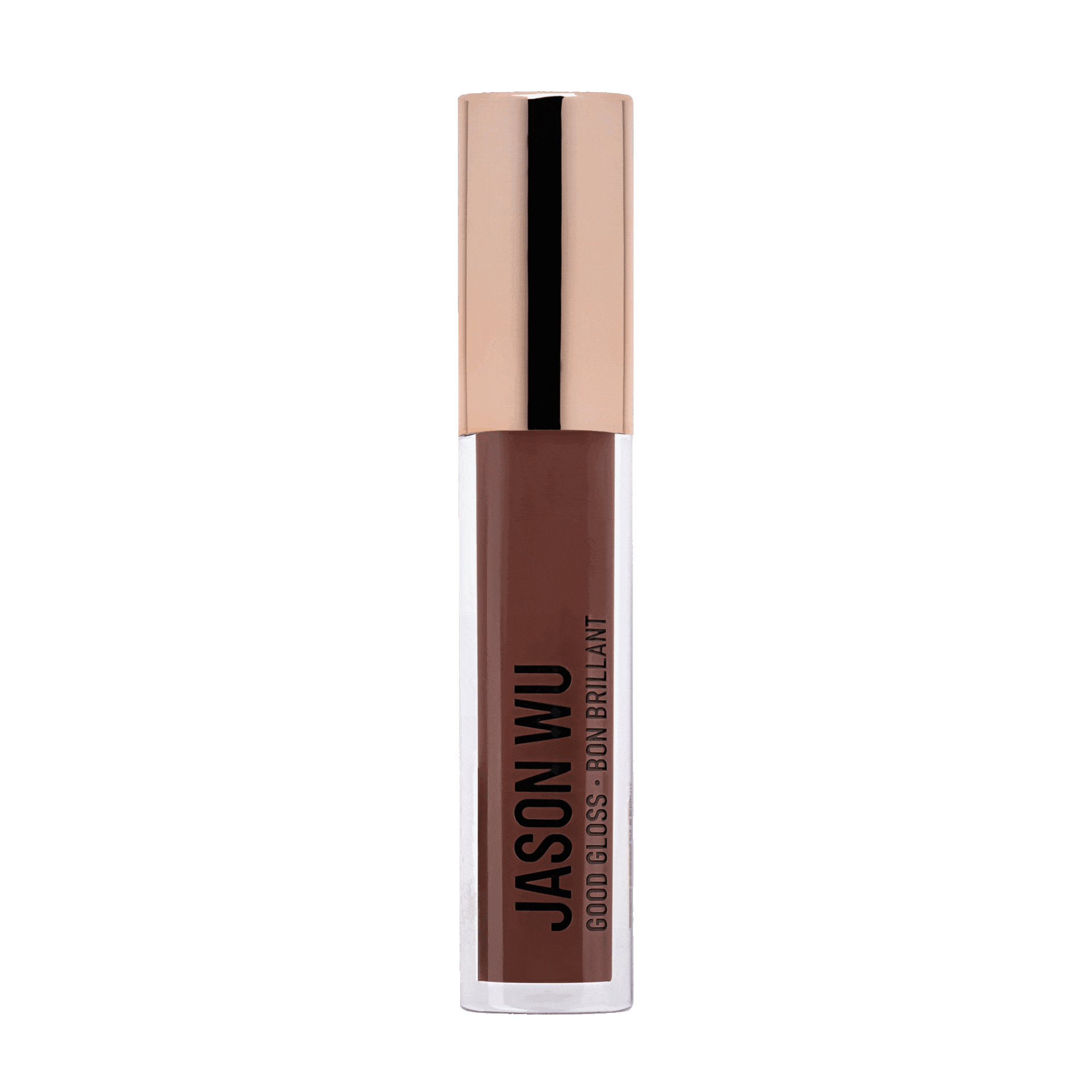 Brown lip gloss with gold cap