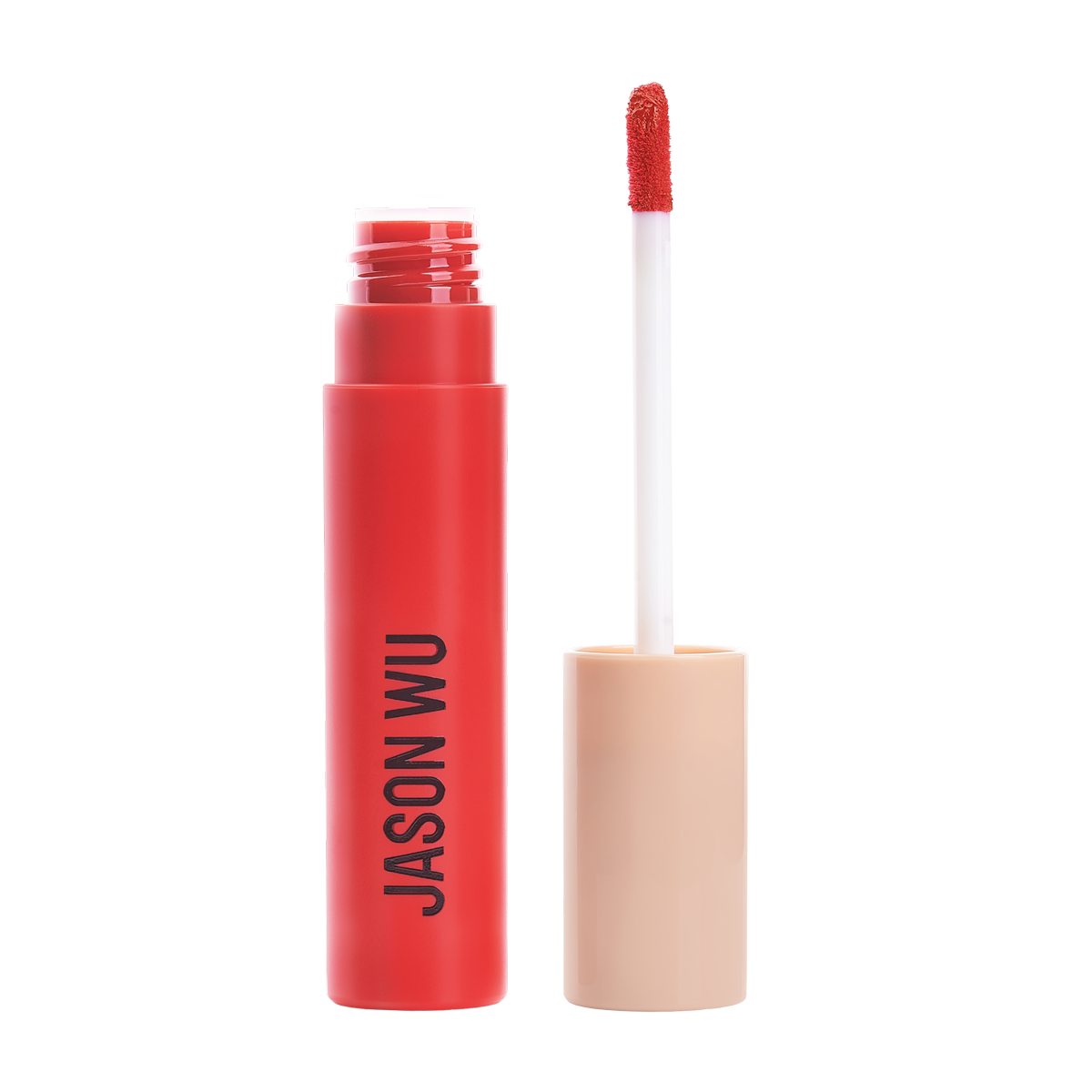 Red liquid lipstick with applicator