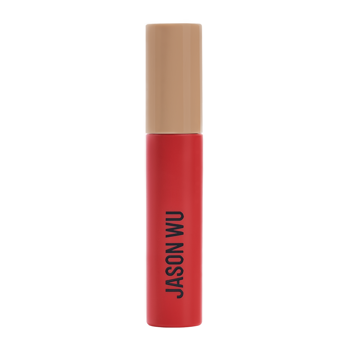 Red lipstick with a beige cap labeled 'Jason Wu'