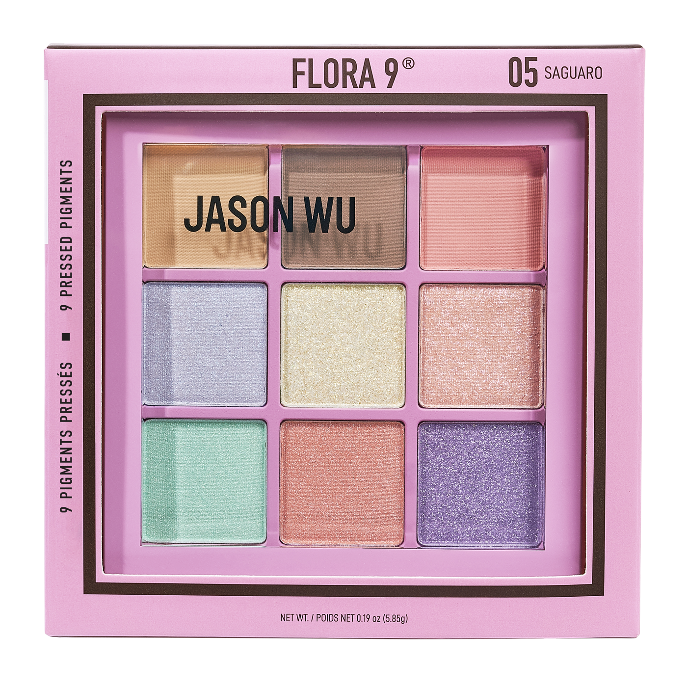 Flora 9 Saguaro eyeshadow palette by Jason Wu with nine assorted colors.