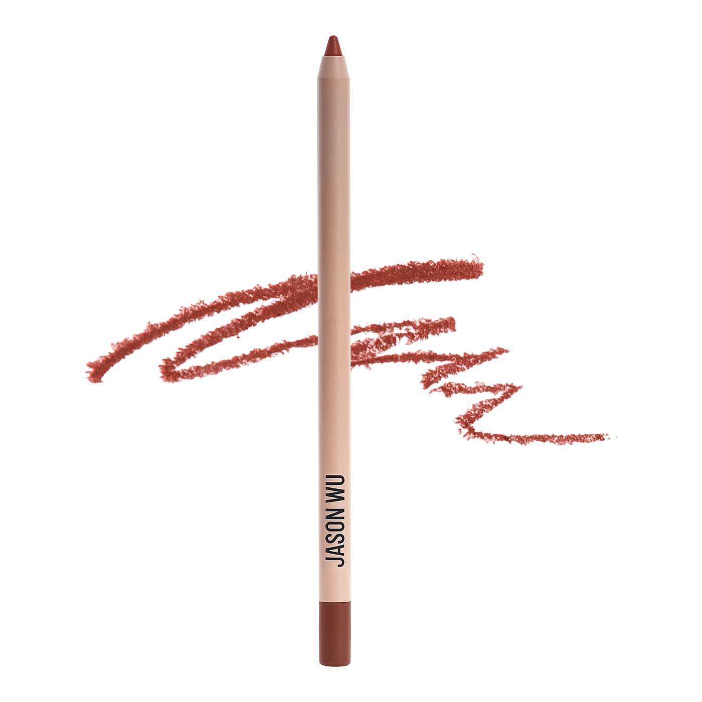 Brown lip liner pencil with swatch