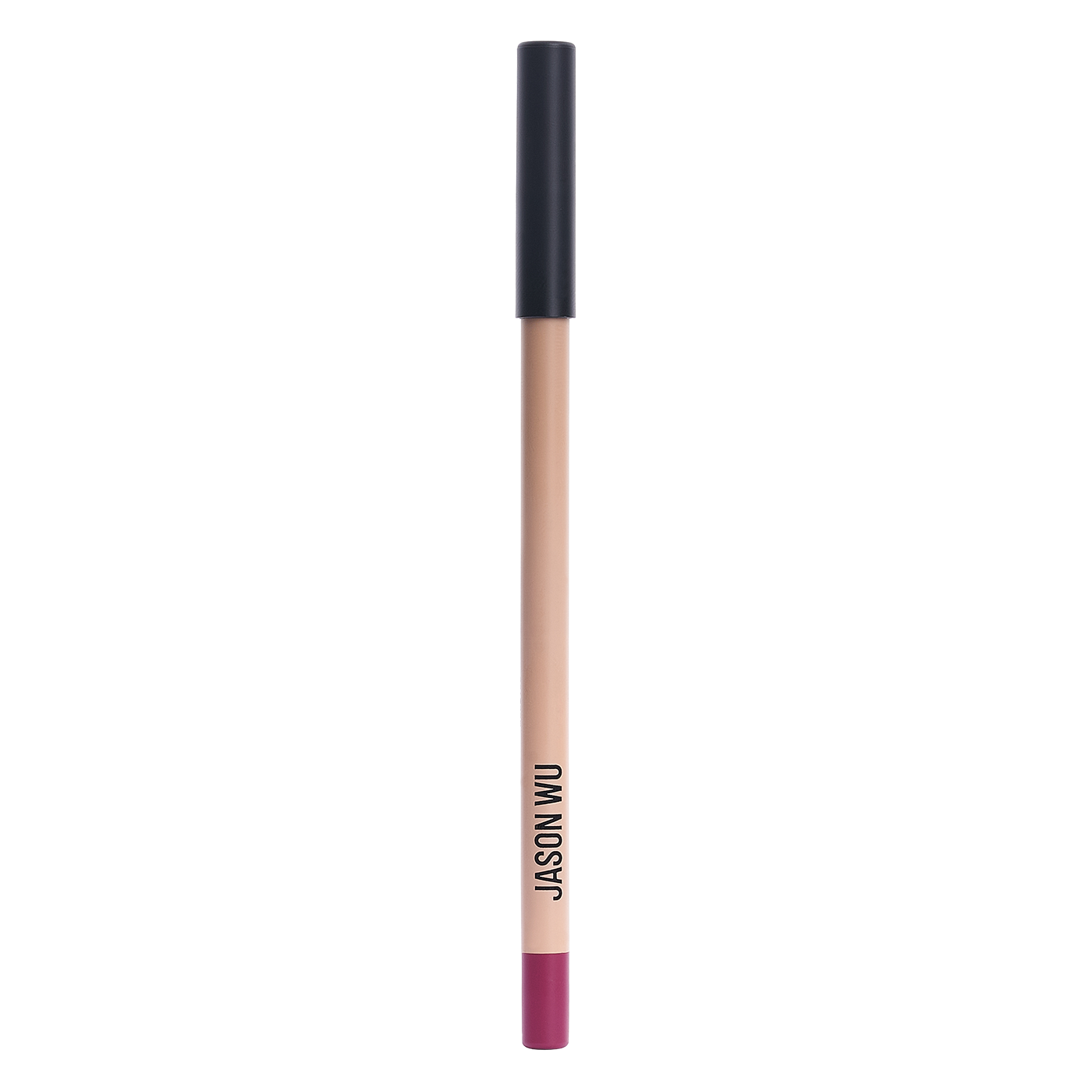 Lip liner with beige body and black cap