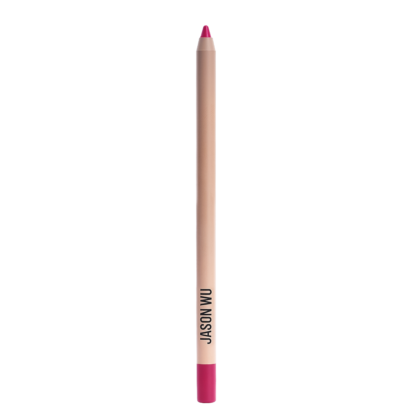 Pink cosmetic pencil with a wooden body and colored tip