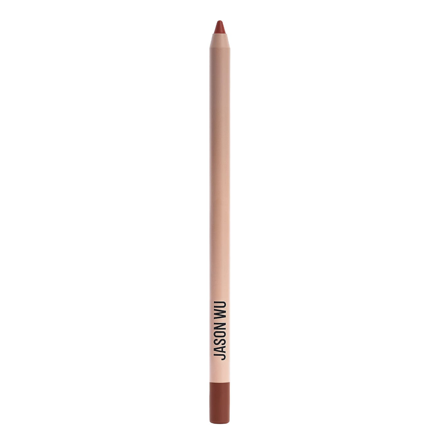 Brown lip liner pencil on white background